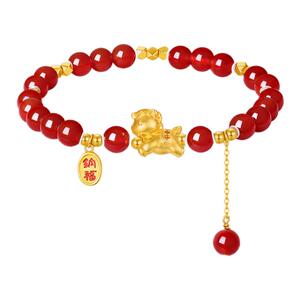 周大生马上有财红玛瑙手链