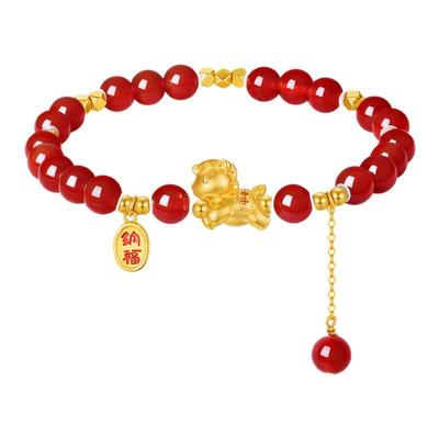 【本命年】周大生红玛瑙马链手串