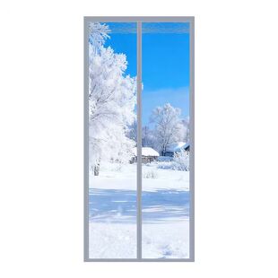 特厚*冬季保暖空调门帘防走冷气强磁吸挡风隔断帘透明软帘免打孔