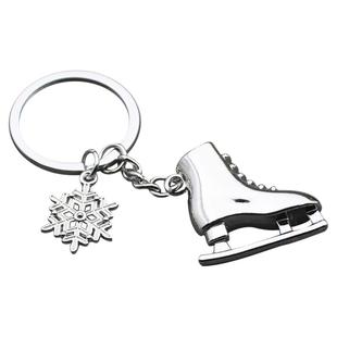 新款迷你冰刀鞋金属模型小挂件经典创意溜冰鞋钥匙扣饰品礼物礼品