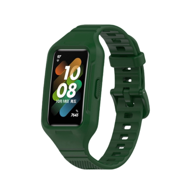 适用于荣耀华为手环10/9/8表带硅胶纹理款一体成型band6/7智能运动手环腕带擎云HA580荣耀手环6/7替换男女