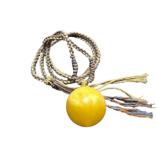 天然二代蜜蜡琥珀30毫米大圆珠球球鸡油黄漂白花锁骨毛衣链项链