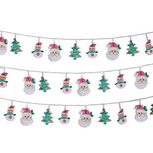 圣诞节装饰品led小彩灯闪灯串灯圣诞树灯串氛围场景布置灯饰挂件