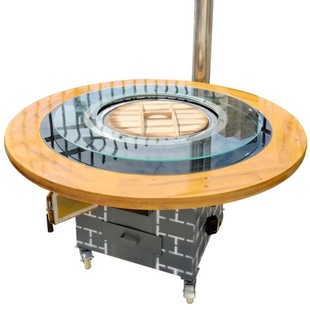 新款农村家用柴火灶烧木柴铁锅炖灶台地锅鸡柴火鸡移动商用大锅台