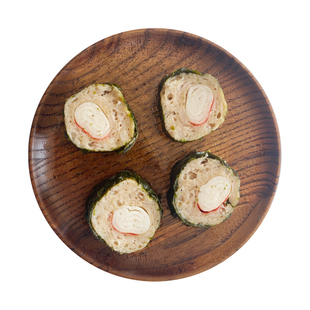 紫宝蟹柳紫菜卷广东茶楼点心猪肉卷广式即蒸早茶速冻半成品商用