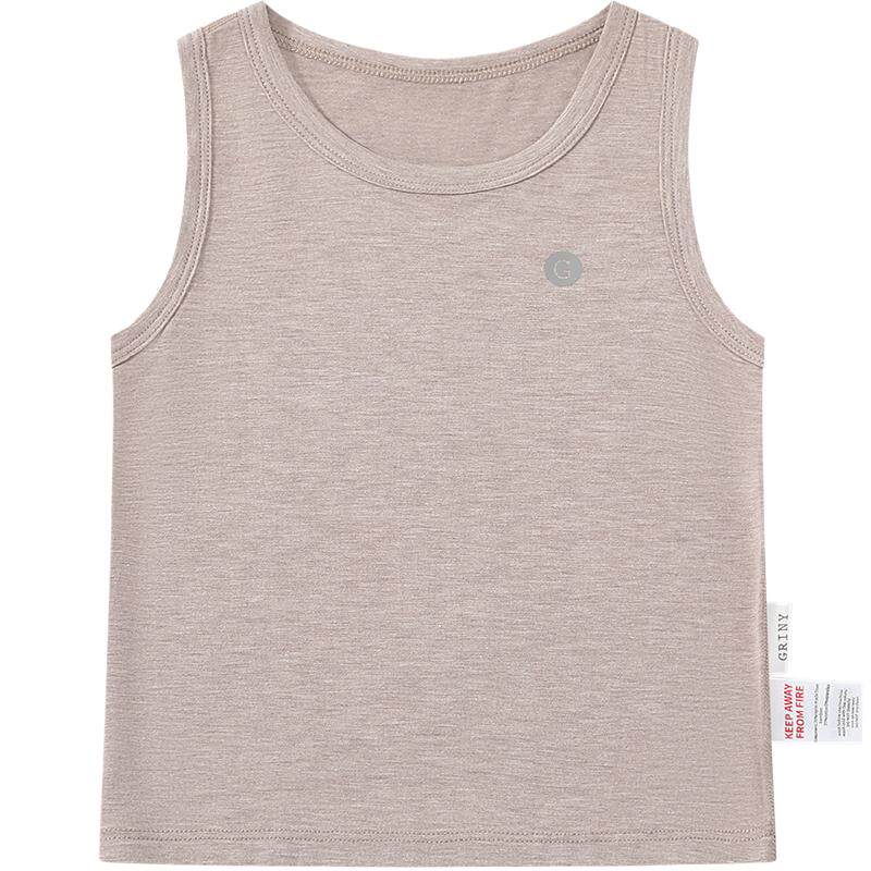 Griny夏季宝宝家居服薄款内穿背心竹纤维儿童男童女童短裤