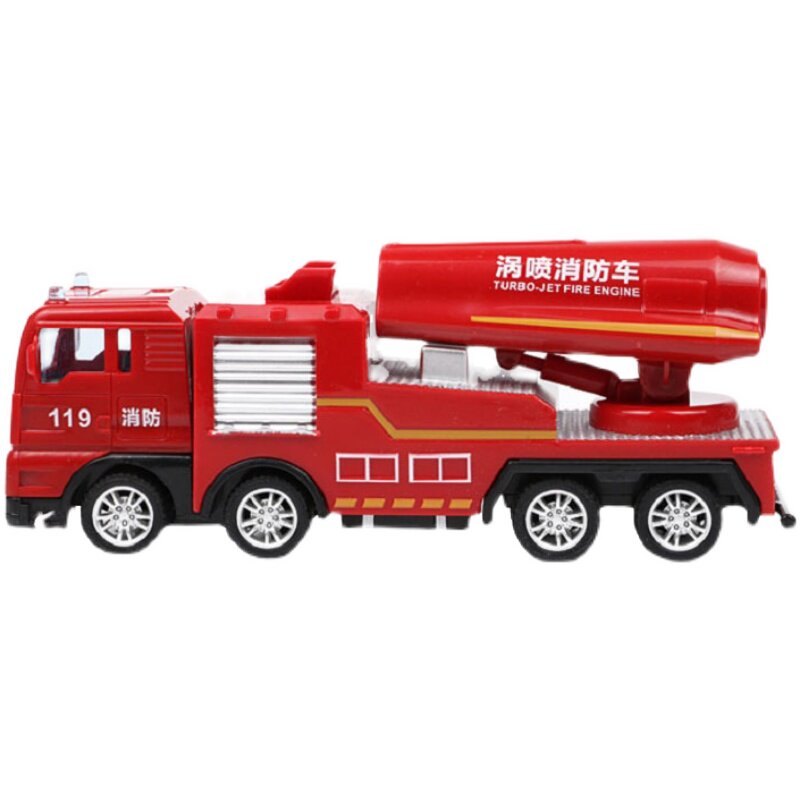仿真滑行云梯工程宝宝模型消防车