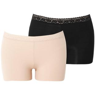 2条装曼妮芬打底防走光女士安全裤性感蕾丝平角内裤轻薄舒适底裤
