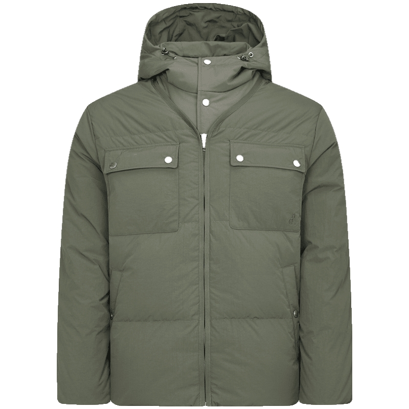 90%鹅绒 BEANPOLE滨波 男士休闲优雅可脱卸帽撞色羽绒服