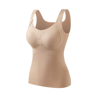 古今本命年红色保暖背心女款秋冬季羊毛蚕丝可外穿无痕修身打底衫