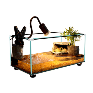 玻璃乌龟缸家用客厅小别墅饲养箱带晒台养乌龟专用缸生态鱼缸造景