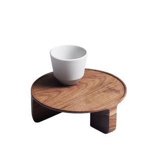 悬浮高足圆盘 [不然 otherwise] 黑胡桃 榉木 实木 托盘茶托 壶乘