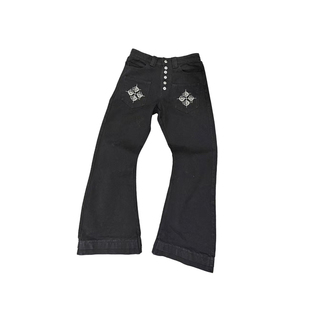 DETW 25ss*《2000S》原创小众弯刀*双裤脚排扣帆布百搭高级感裤