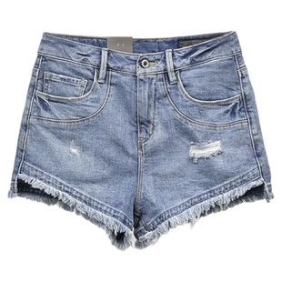 中国想象联名款牛仔热裤ABLE JEANS女短裤性感弹力A字裤大长腿