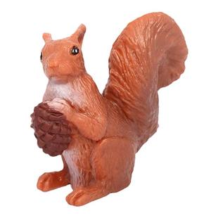 儿童玩具仿真动物模型松鼠鼹鼠浣熊红熊猫河獭水獭树袋鼠雪貂摆件