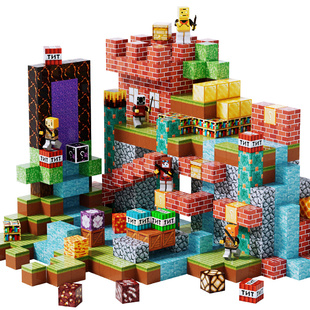 我的世界磁力方块磁铁积木魔方拼装玩具拼图女男孩儿童益智力开发