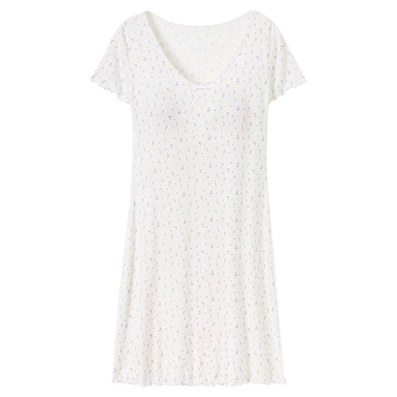 】ubras呼呼睡衣V领短袖家居服