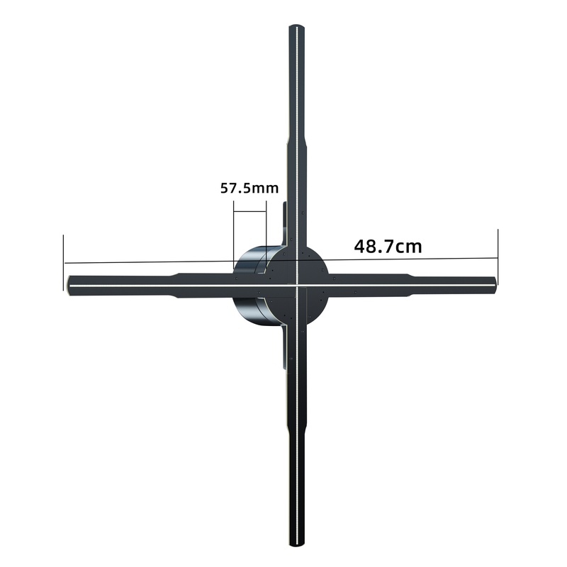 全息投影仪Wifi 3D显示空中成像led标志全息灯3d风扇壁挂广告机