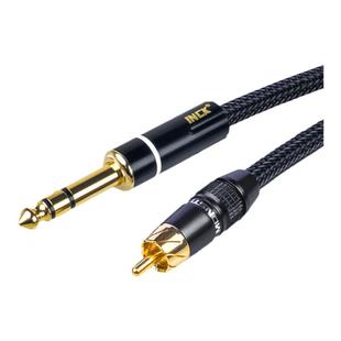 大三芯转莲花6.35转RCA线监听音箱线声卡调音台音响怪兽音频线