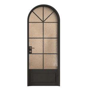 法式复古铁艺玻璃拱形圆弧门卫生间门书房门服装美容店铺门包厢门