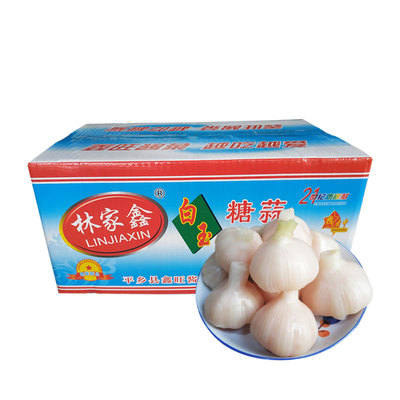 白玉糖蒜自制农家糖醋甜蒜头饭店