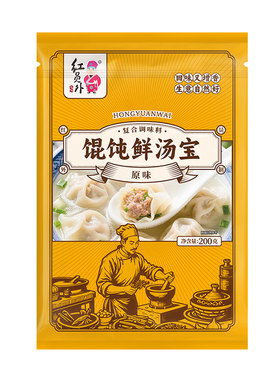红员外馄饨汤料商用调味料200g
