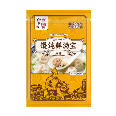 红员外馄饨汤料商用调味料200g
