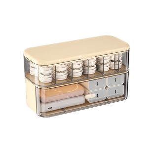 数据线收纳盒大容量电源手机充电器绕线器整理神器桌面理线集线盒