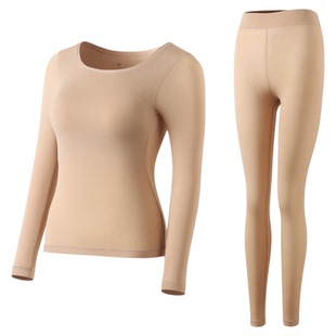 娅美乐肌底衣美肤防寒神器秋衣秋裤套装红色本命年马保暖内衣女士