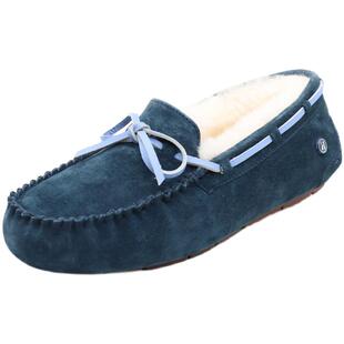 KHHUGG皮毛一体豆豆鞋女冬加绒2026年新款毛毛鞋孕妇外穿保暖棉鞋