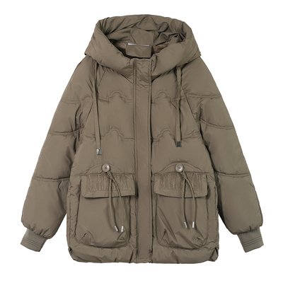 棉服女款冬季中长款2025新款时尚洋气加厚爆款棉衣妈妈装冬装外套