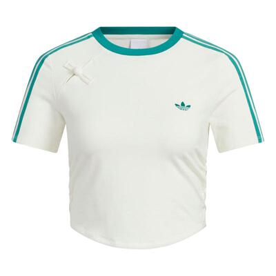 滔搏adidas阿迪达斯三叶草女子复古修身运动休闲短袖T恤KC5852