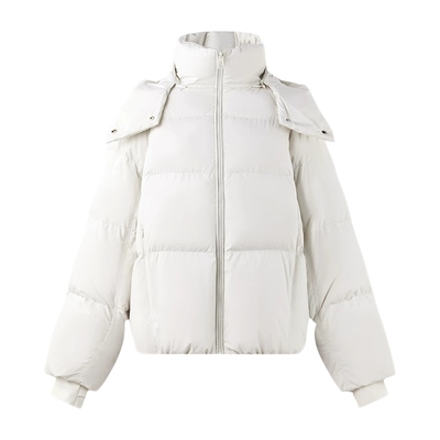 秋水伊人休闲连帽短款羽绒服2025冬季新款女装小个子90白鸭绒外套
