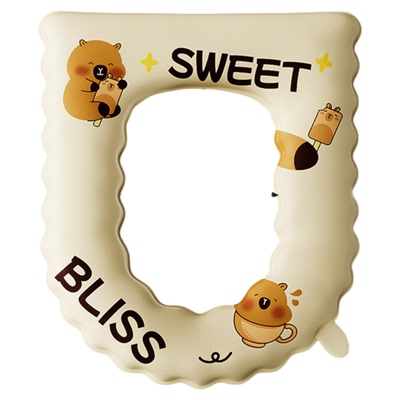 马桶坐垫防水免洗四季通用2025新款坐便套垫子冬季加厚绑带款厕所