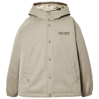 杰克琼斯男装秋冬羽绒服2025年新款NBA联名连帽字母图案款外套