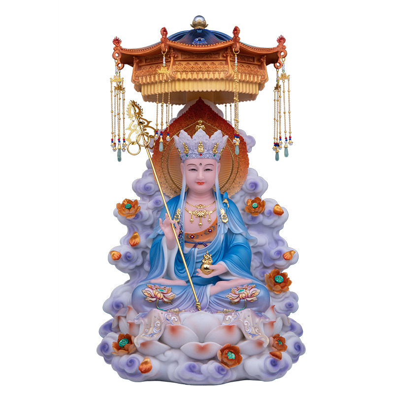 手工彩绘三圣佛像供神摆件