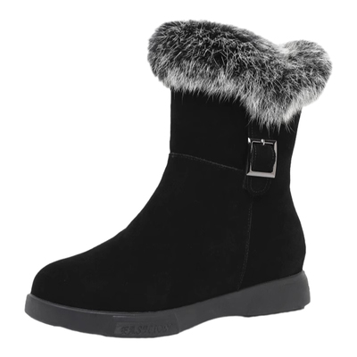 雪地靴女冬季加绒保暖平底短靴