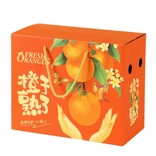 橙子礼品包装盒空盒子桔子丑橘果冻橙沃柑通用过年水果礼盒纸箱