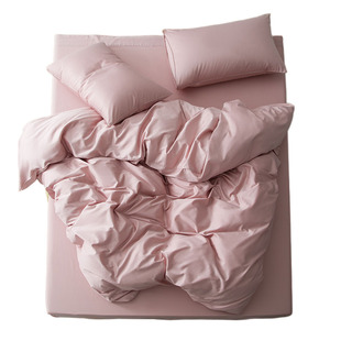 CASUCA调色纯棉四件套80支春夏季床单床笠全棉床上用品单双人奶茶