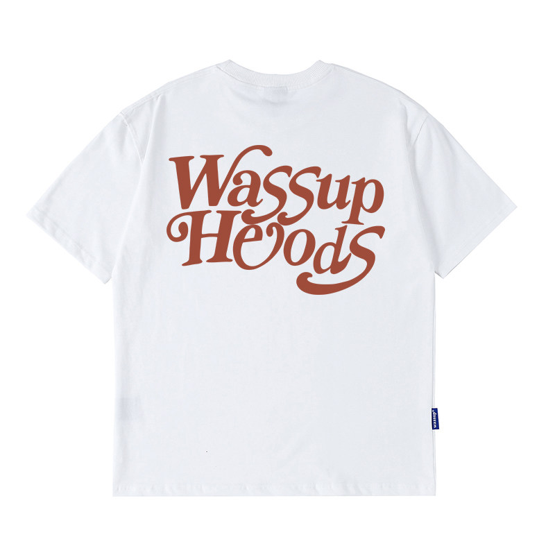 美式字母潮牌短袖WASSUPHEODS