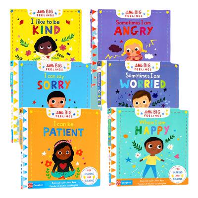 Big Steps 习惯培养机关操作翻翻书 Little Big Feelings 儿童情绪管理英文原版绘本 I Can be Patient 我可以有耐心善良刷牙穿衣