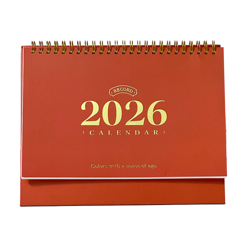 三年二班 2026年新款台历马年月历自律打卡计划本高颜值摆件创意办公室大格子记事本2025日历公司logo定制