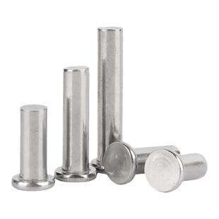 304不锈钢平头实心铆钉平帽柳钉手打敲击式沉头铆钉M2M3M4M5M6M8