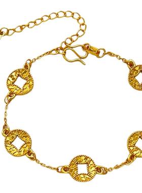 2025年新款碎冰冰铜钱五花手链