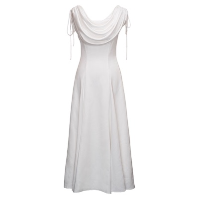 白色气质订婚成人礼服女