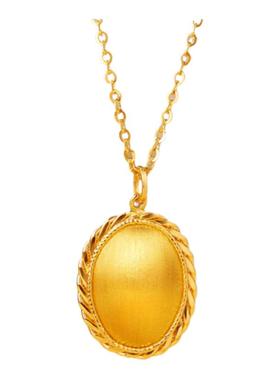 流金岁月蛋形拉丝项链