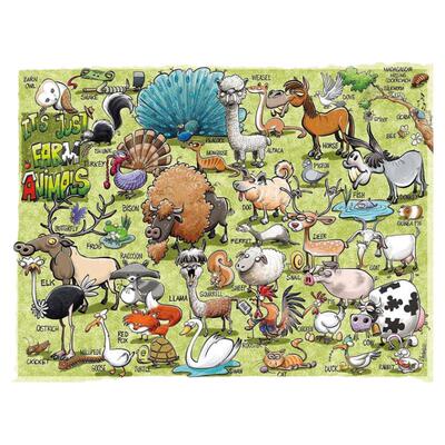 动物益智拼图英国进口正品纸质