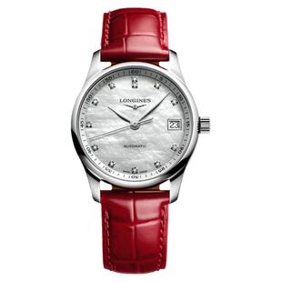 新款Longines浪琴名匠系列正品皮带自动机械女表L2.357.4.87.2
