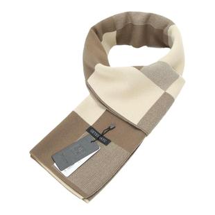 围巾男士冬季保暖加厚学生韩版百搭格子围脖男女2026新款礼盒高档