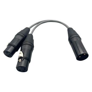 卡侬线一分二卡农一母转二公单卡农母转双卡龙1分2平衡线高保真